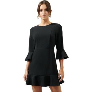 Sugarlips Black‎ Sheath Chelsea Ruffle Mini Dress
